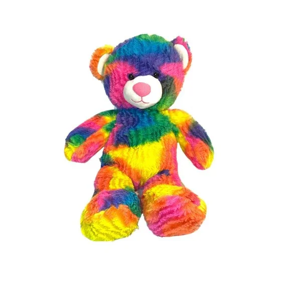 Build A Bear Plush - Rainbow Bear 日本未発売 Build A Bear Rainbow Peace Plush Stuffed Bear 16